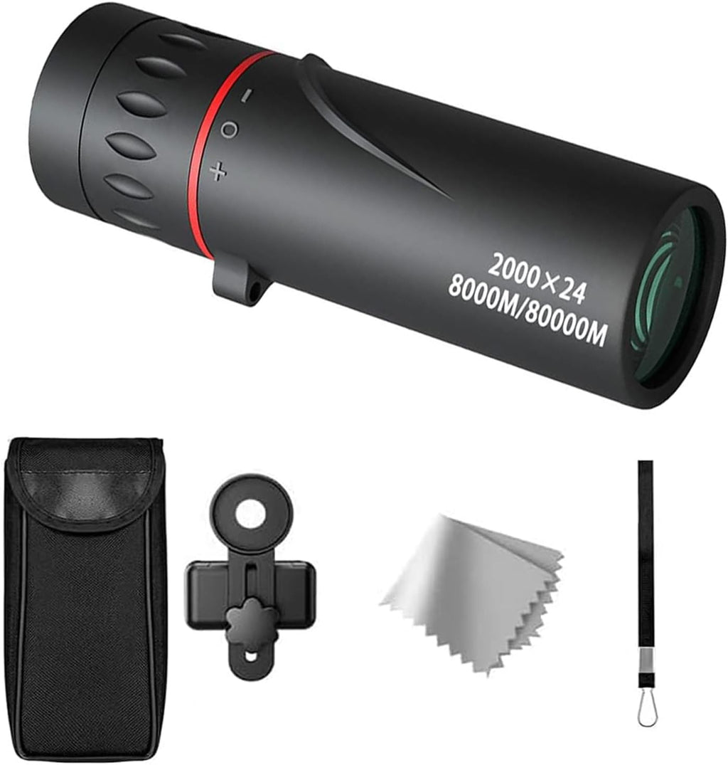 Mini Telescope for Adults,with Clips 2000X24 Monocular Focus Optics Telescopes onocular Power Monocula