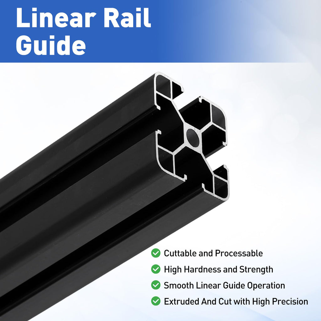 uxcell 2Pcs 150mm 4040 Aluminum Extrusion Profile, Anodized Linear Rail