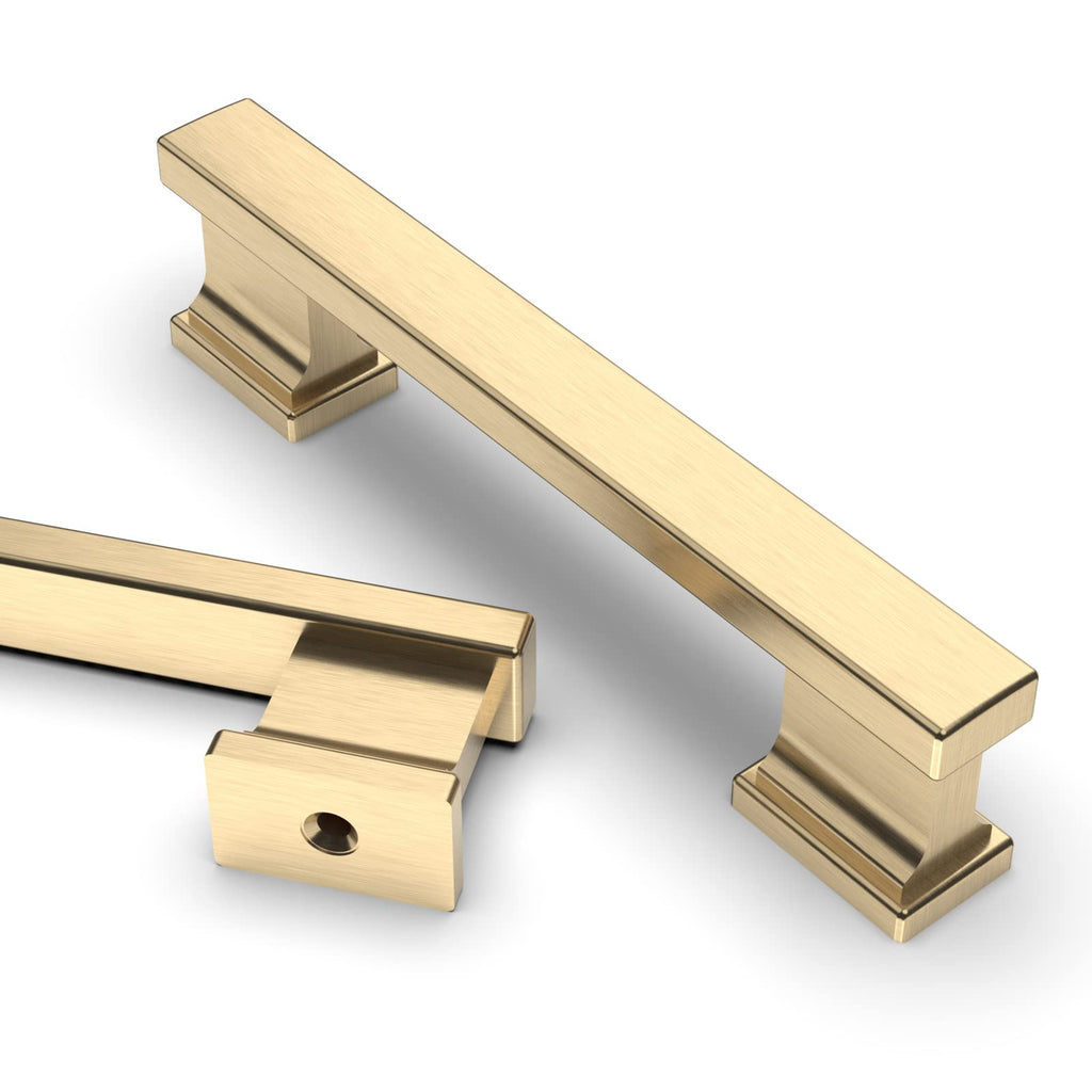 10 Pack 3.75 inch Brushed Brass Kitchen Cabinet Handles