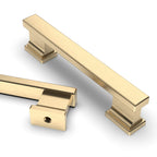 10 Pack 3.75 inch Brushed Brass Kitchen Cabinet Handles