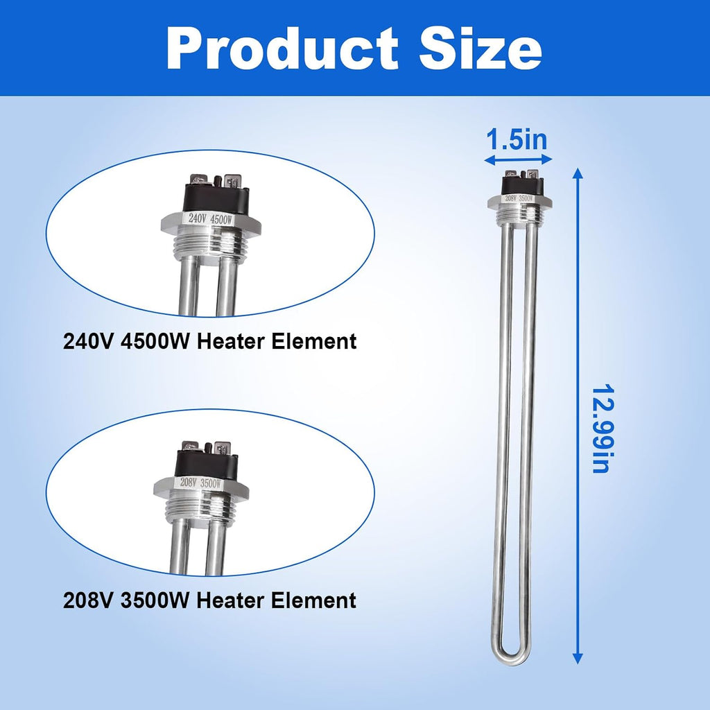 2 Pack 265-48642-00 Water Heating Element Compatible with Bradford