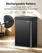 13.2 Gallon Automatic Kitchen Trash Can, Touchless Sensor Garbage Can,Black