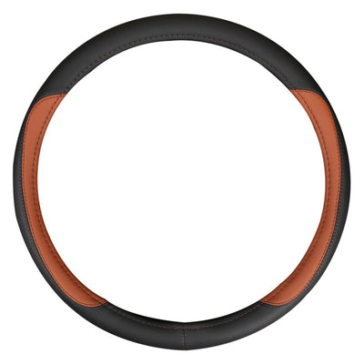 18 Inch Steering Wheel Cover, Leather Truck Steering Wheel Covers for Semi Trucks & Big Rigs, (Black Brown, 45cm/18)