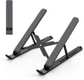 Laptop Stand for Desk, Adjustable Laptop Riser ABS+Silicone Foldable Portable Notebook Holder, Ventilated Cooling