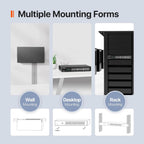 24 Port Gigabit Ethernet Switch | Rackmount Network Switch | 24*10/100/1000Mbps Shielded Ports | Unmanaged | Plug &