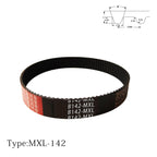 HUANLING B142-MXL-037 Timing Belt, 11.36" Length x 0.37" Width, 0.08" Pitch, 142 Teeth, Industrial Drive Belt