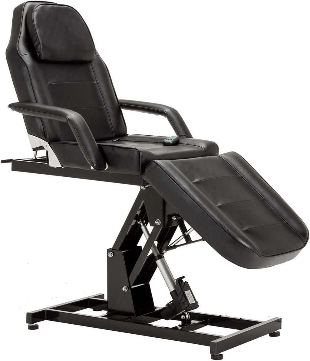 Electric Height Adjustable Tattoo Chair Massage Bed Black 0100