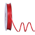 Red Double Faced Satin Ribbon, 1/8 Inch Continuous 100 Yards