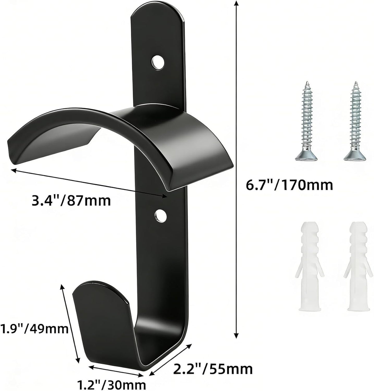 4 Pack Horse Bridle Rack Hooks, Metal Bridle Holder Bracket Heavy Duty, Wall Mount Horse Tack Storage Harness Halter