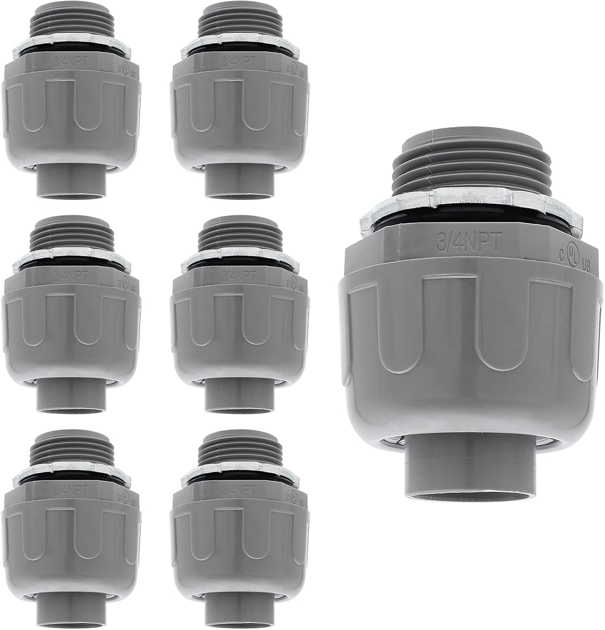 6Pcs 3/4 Inch NPT Liquid Tight Connector