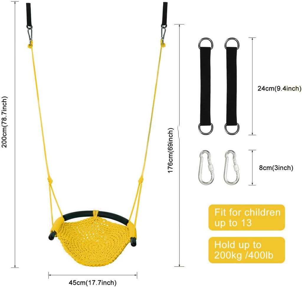 Swing Seat for Kids Heavy Duty Rope Play Secure Children Swing Set,Perfect for