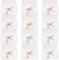 12pcs White Kraft Paperboard Gift Boxes with Clamshell Lid