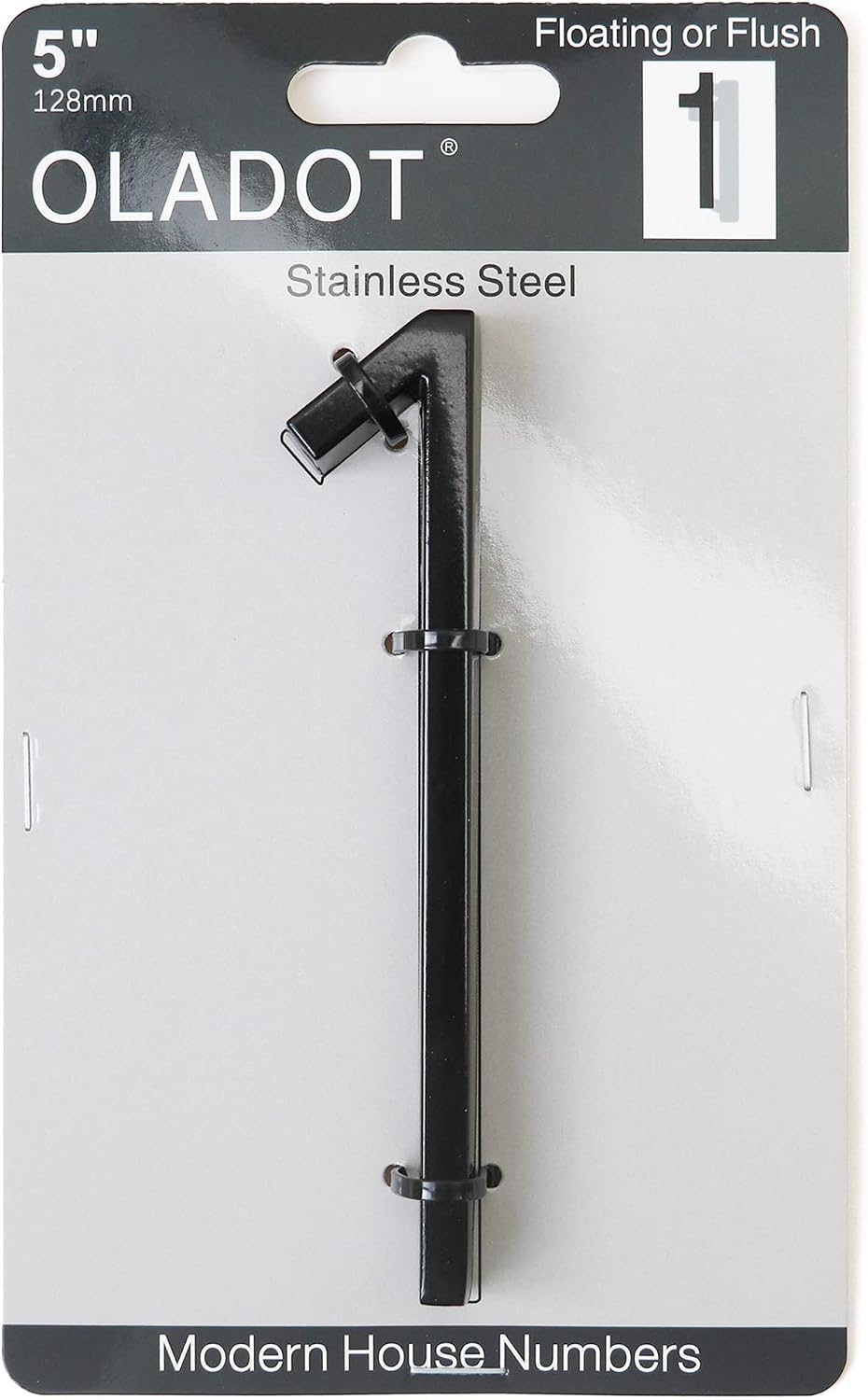 5" Stainless Steel Floating House Number, Metal Modern House Numbers (1) | Outdoor Signs, Mailbox Decor Number for
