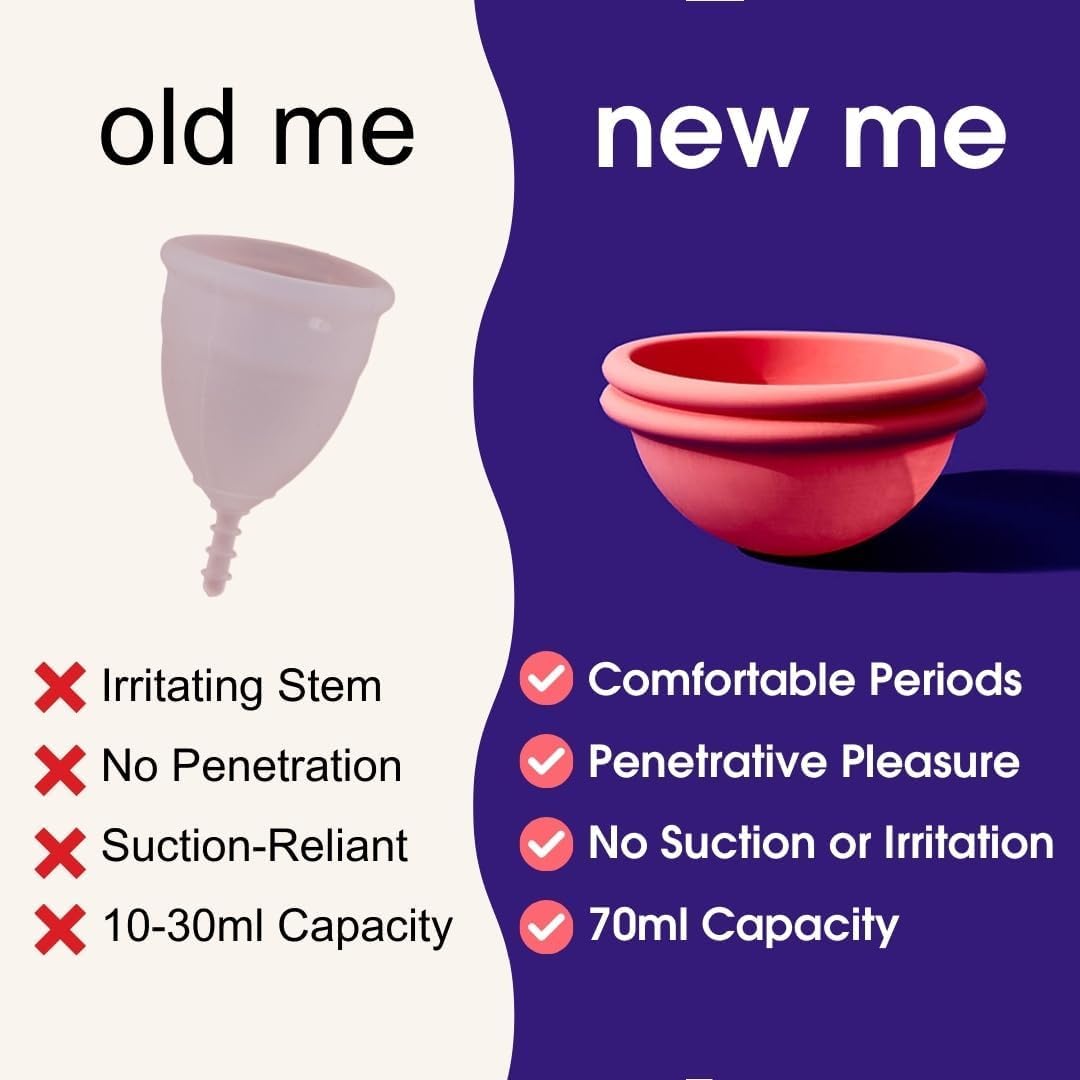 Menstrual Disc | Ultra-Soft Medical-Grade Silicone | Reusable | Holds 2X Period Cup or 6 Tampons | 12-Hour Protection