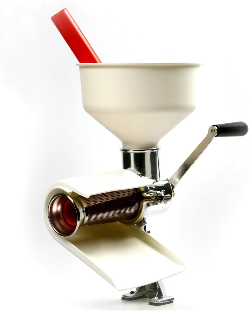 3 in. W White Food Strainer and Sauce Maker