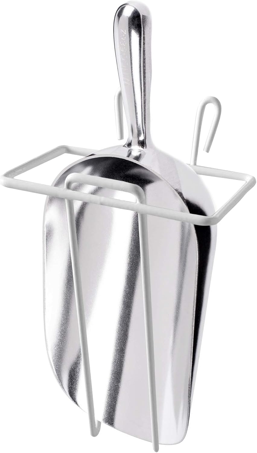 24 oz Aluminum Ice Scoop with Holder