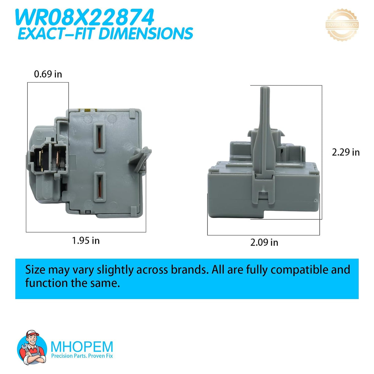 WR08X22874 AP5970731 PS11701228 Refrigerator Compressor Start Relay Kit