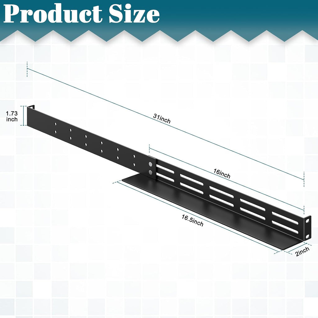 ForoGore 1U Universal Rack Mount Rails 4-Post Server Rack Shelf Rail