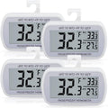 4 Pack Waterproof Digital Refrigerator Freezer Thermometer Large LCD