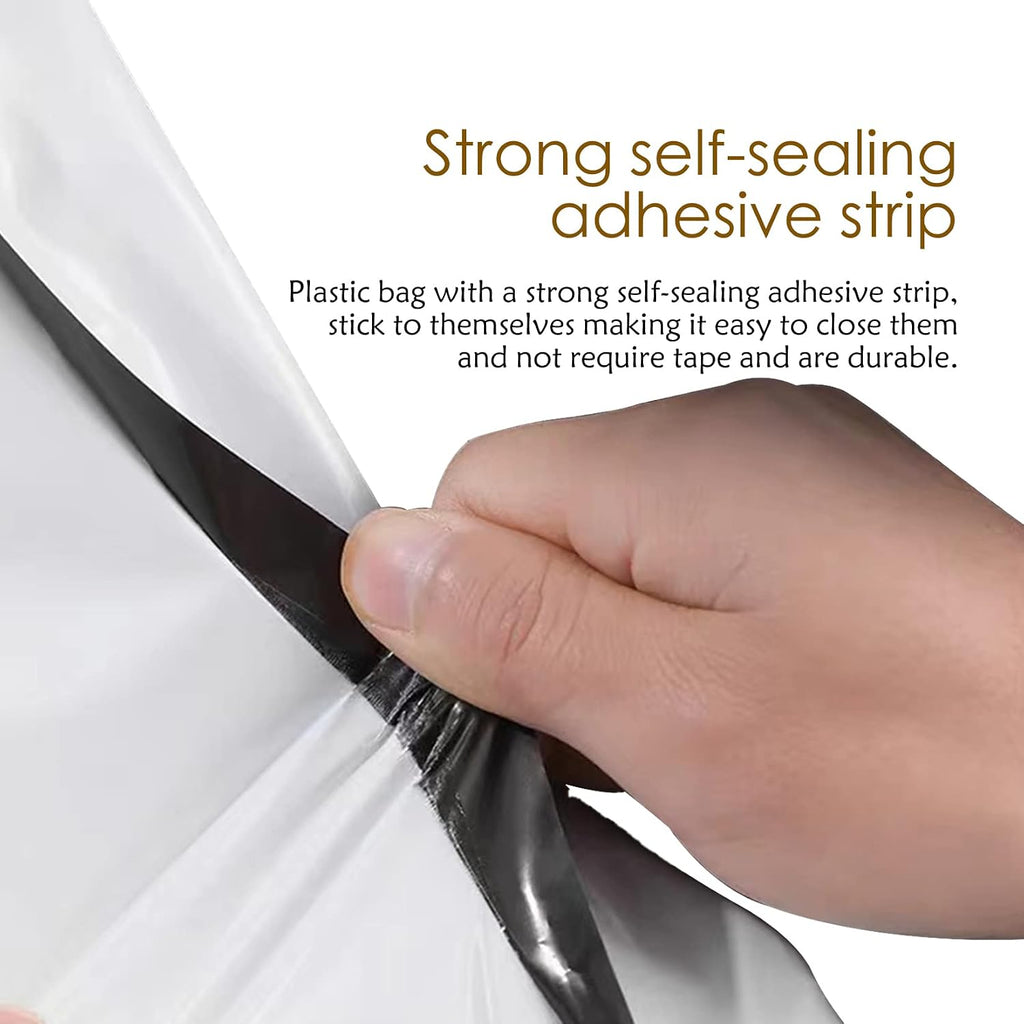 Poly Mailers Long Shipping Bags 6x25 Inch 50 Pack Envelopes Bag for Unique Items Storage Packaging, White Self