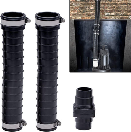 QwikFlex 24-in. In-Line Sump Pump Check Valve Installation Kit for Offset or Hard To Reach 1-1/2-in. Pipe Connections
