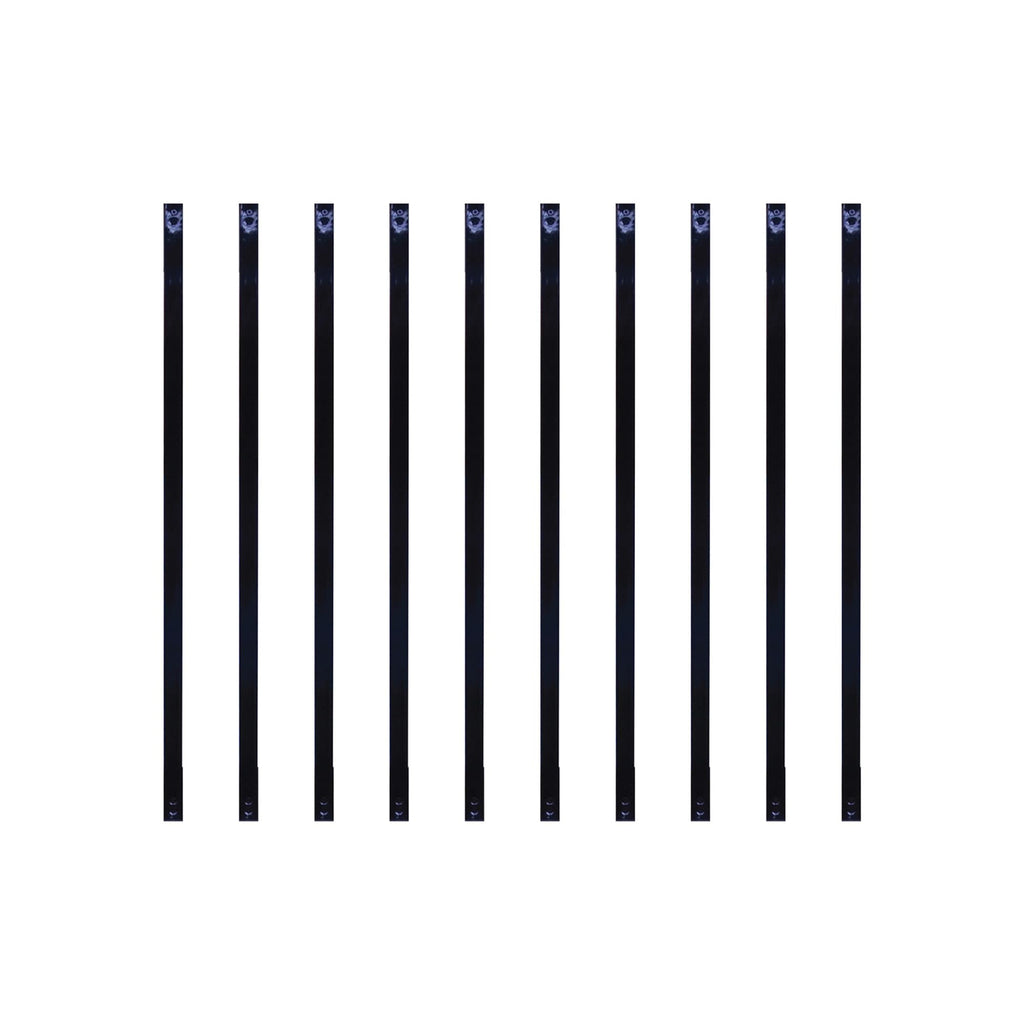 Baluster 1" x 1/2" Rectangular 32" Long, Powder Coated Black - RCTB32 (10 pcs)