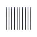 Baluster 1" x 1/2" Rectangular 32" Long, Powder Coated Black - RCTB32 (10 pcs)