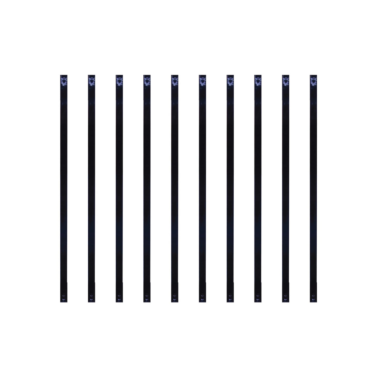 Baluster 1" x 1/2" Rectangular 32" Long, Powder Coated Black - RCTB32 (10 pcs)