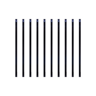 Baluster 1" x 1/2" Rectangular 32" Long, Powder Coated Black - RCTB32 (10 pcs)