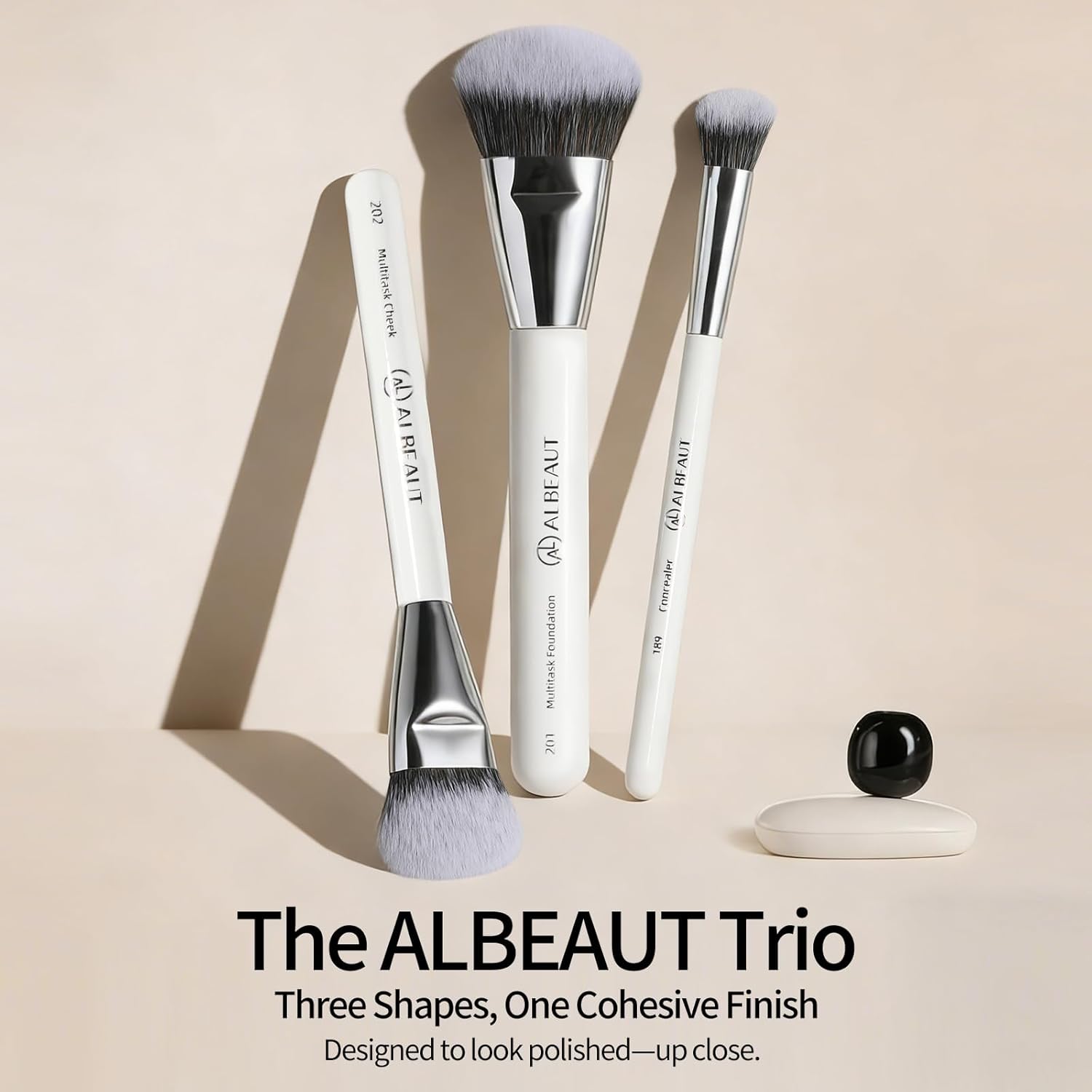 Makeup Brush for Foundation Concealer Blush Contour Liquid Cream Blending Angled Shape