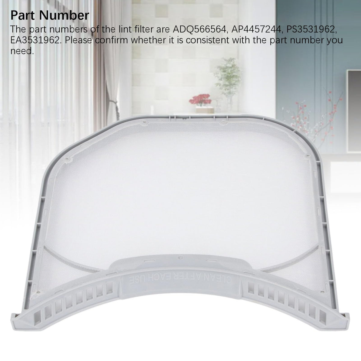 Nurnesy Dryer Lint Filter Replacement Sturdy Frame Dryer Lint Screen Trap