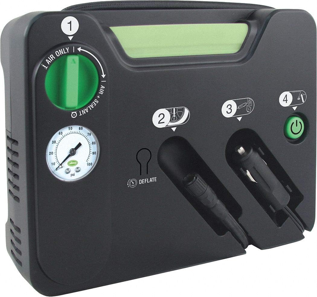 50122 Flat Tire Puncture Emergency Kit, Includes Sealant and Tire Inflator Pump, Analog, Suitable for Cars and Other
