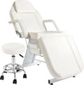 Esthetician Bed Tattoo Chair for Artists w/ 2Tray&Rolling Stool