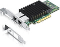 10Gtek 10Gb Dual RJ45 Port Network Card with X540 Controller, PCIe Ethernet LAN Adapter for Windows/Linux/ESX Servers, Compare to Intel X540-T2