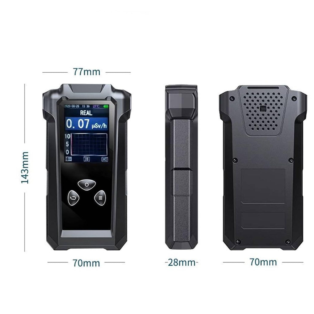 2.4" Rechargeable Nuclear Radiation Detector Geiger Counter Radiation Dosimeter, Real-time Detection of Exceeding The