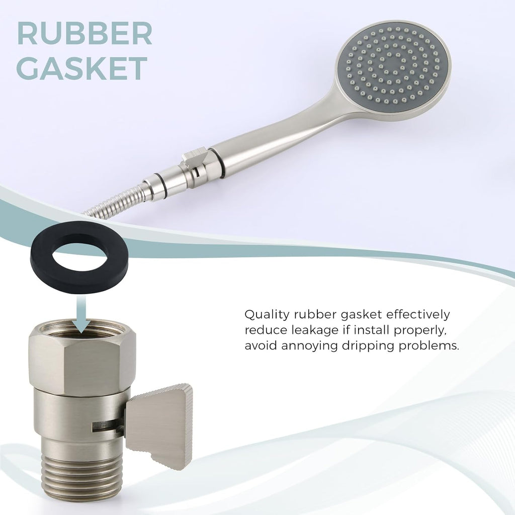 Aomasi Water Flow Control Valve with On Off Switch, Brushed Nickel
