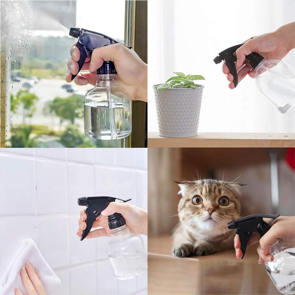 Spray Bottles 7pcs 8oz Empty Plastic Spray Bottle with Adjustable Nozzle for Hair and Cleaning Solutions Includes