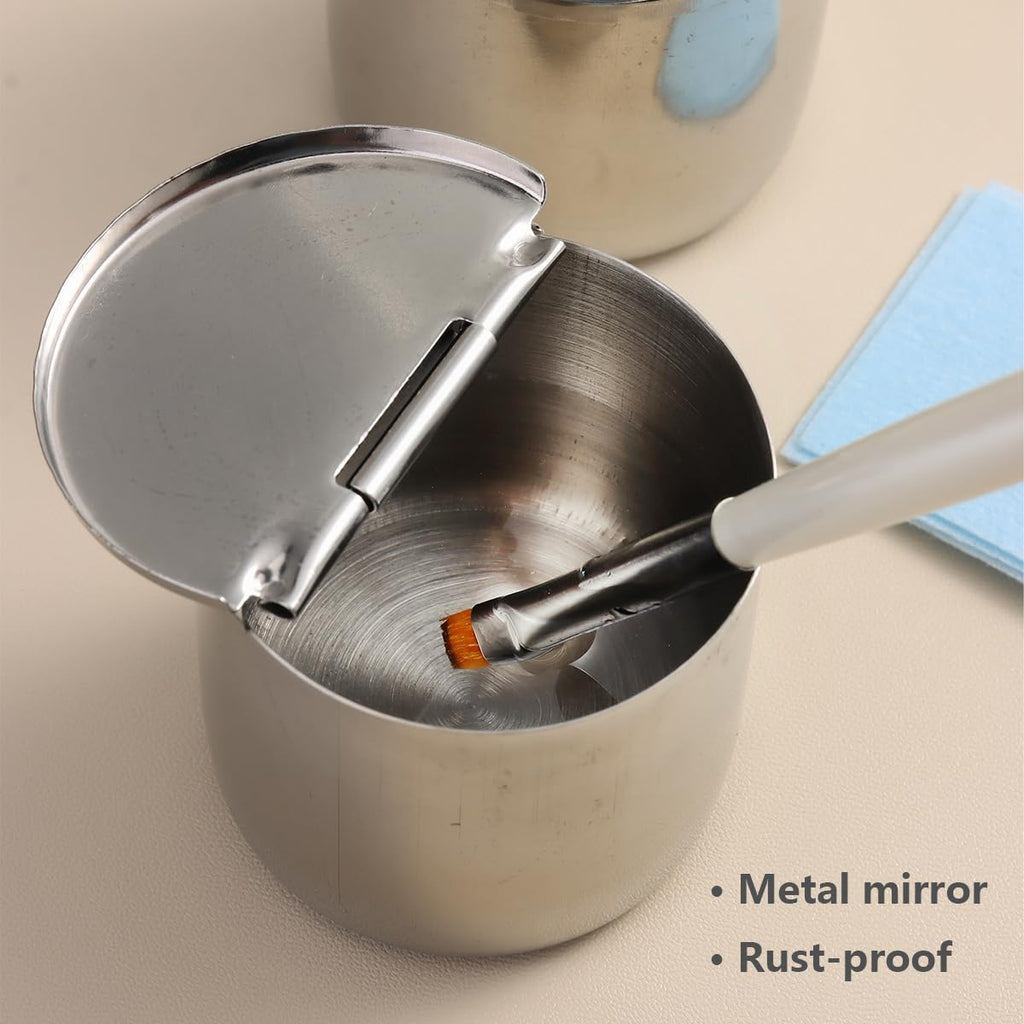 Nail Tool Sterilizer Box Stainless Steel Drill Bits Cleaning Box