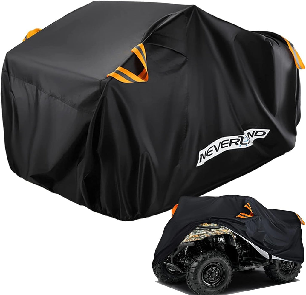 ATV Cover Waterproof Heavy Duty 300D 4 Wheeler Covers Up to 82'' | Outdoor Storage Quad Cover All Weather Protection