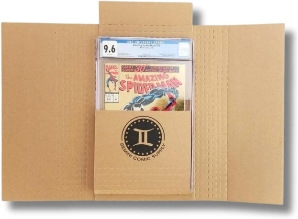Gemini Wrap Mailer Comic Shipping Boxes (10-Pack, 8.5"L x 2"W x 11"H)