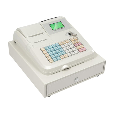 New Digital LED Cash Register Electronic Cash Register POS System with Drawer 48 Key Multifunction Cash Register for