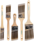 Angled Paint Brushes, 1-2.5 Inch Paint Brush Set for Trim, 5 Pc