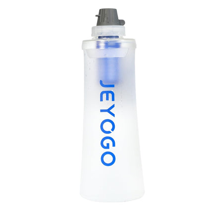 1L Collapsible Water Filter Bottle, 0.1 Micron Hollow Fiber Water Filter Bag, BPA-Free Filtration Bladder for Hiking