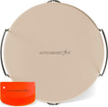 12-inch Pizza Stone for Oven and BBQ Grill with Handles, Round, 5/8" Thick - Natural Cordierite, 1800 °F Resistant