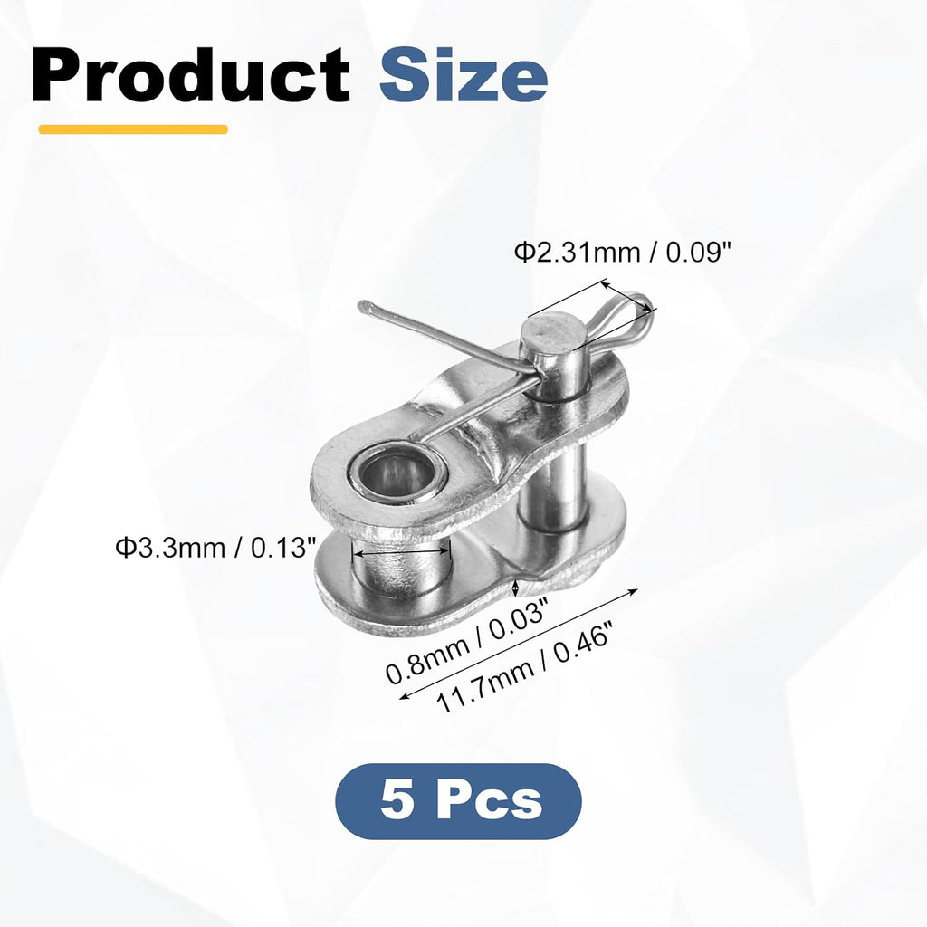 PATIKIL 5Pcs #25 Roller Chain Offset Link Half Links for 04C Chain