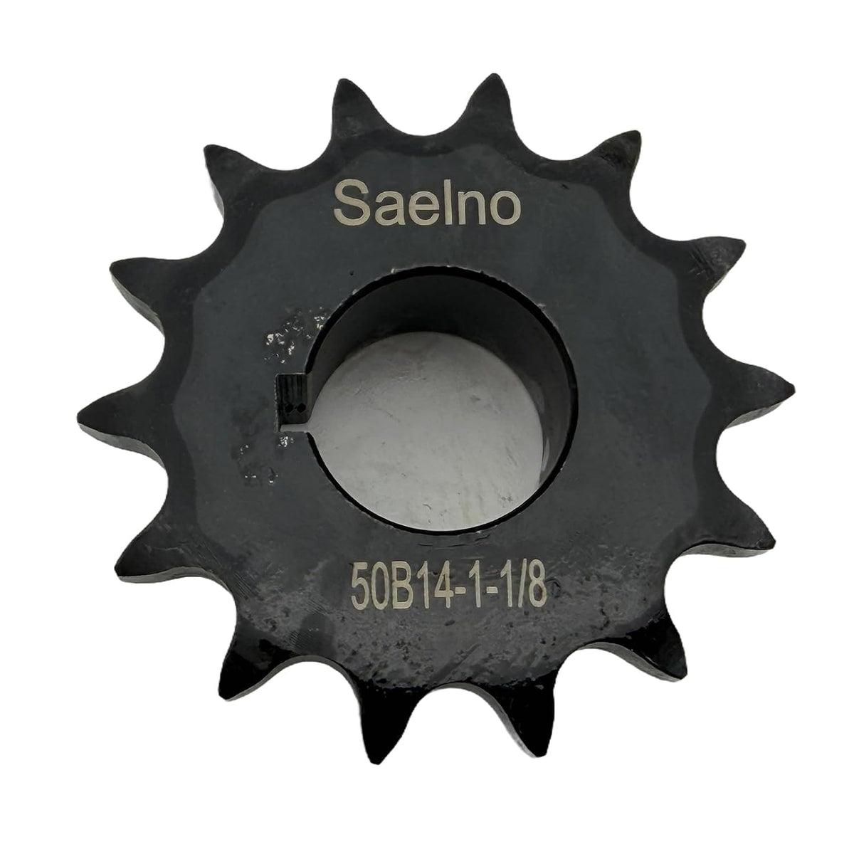 #50 Roller Chain Sprocket Type B 1 1/8 inch Bore 14 Tooth, Hardened Antirust 1045 Steel Drive Sprockets 50B14-1 1/8