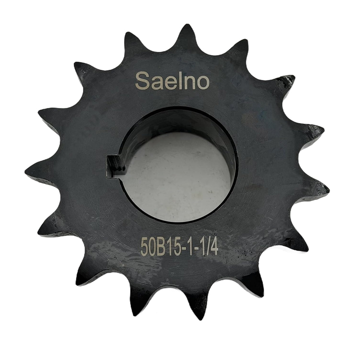 #50 Roller Chain Sprocket Type B 1 1/4 inch Bore 15 Tooth, Hardened Antirust 1045 Steel Drive Sprockets 50B15-1 1/4
