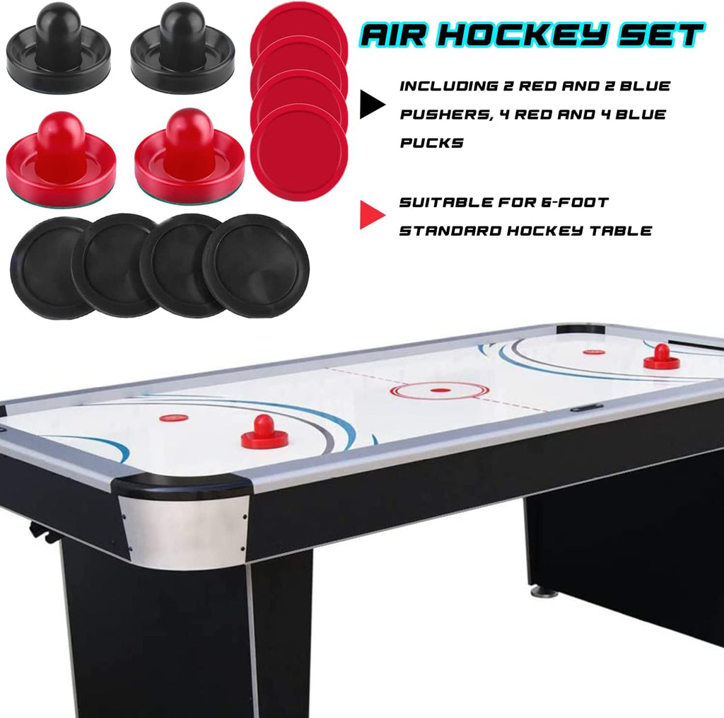 Air Hockey Pushers and Pucks - Air Hockey Paddles and Goal Handles Replacement Accessories for Game Tables (4
