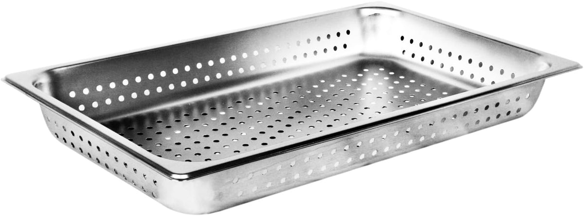 Excellante Full Size 2-Inch Deep Perforated 24 Gauge Steam Pans