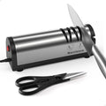 Knife Sharpener, Professional 2 Stage Electric Knife Sharpener for Quick Sharpening & Polishing, with Scissors
